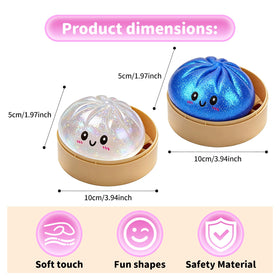 kjsdsss desk fidget squishies collection on a workspace