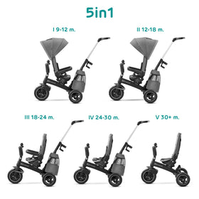 Kinderkraft Easystwist tricycle push handle enables easier steering during walks