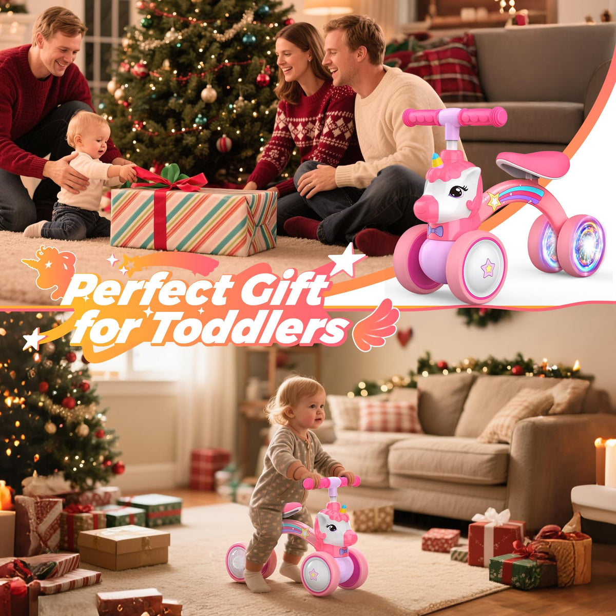 Kkdi Unicorn Balance Bike quick tool-free assembly in minutes