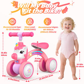 Kkdi Unicorn Balance Bike indoor-outdoor versatility for small spaces and parks
