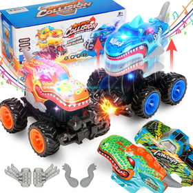 kkmon exchangeable dinosaur shell monster truck offers imaginative play and hands-on fun
