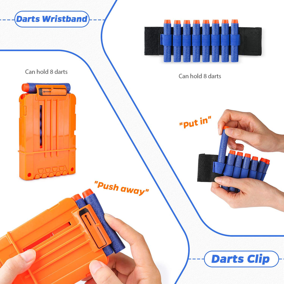 KKONES darts wristband carries extra darts for mobility