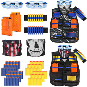 KKONES kids tactical vest kit front view for backyard Nerf battles