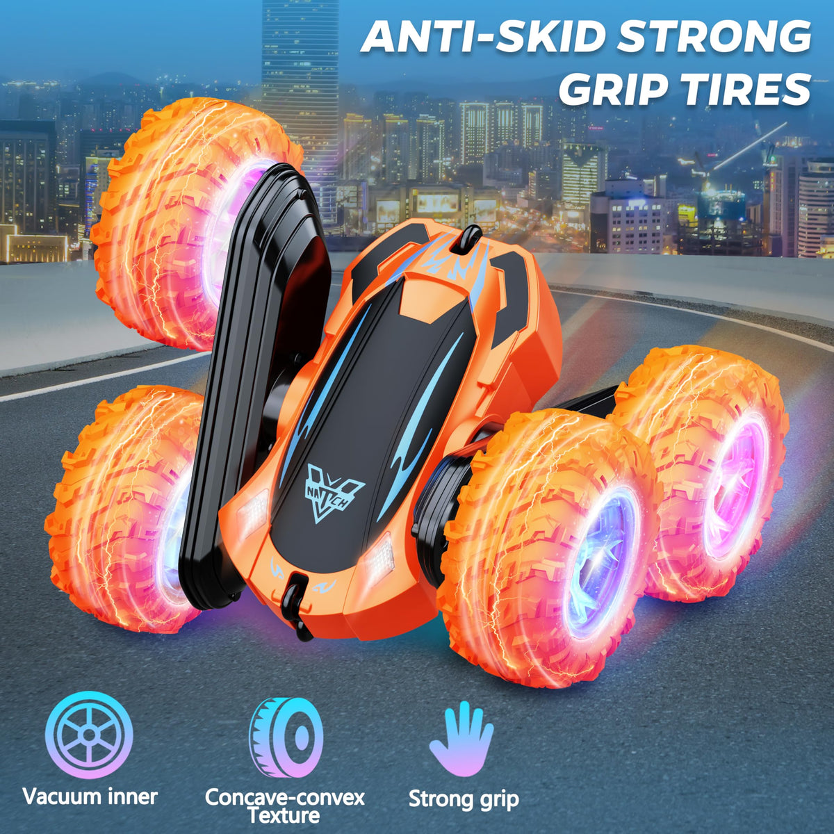 KKONES remote controller and car demonstrate easy 2.4GHz control.