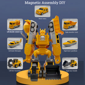 KKPOT Magnetic Transform Robot Assembly encouraging creative problem-solving and spatial thinking