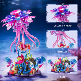 KKQ Jellyfish display decor suits both living spaces and office desks.