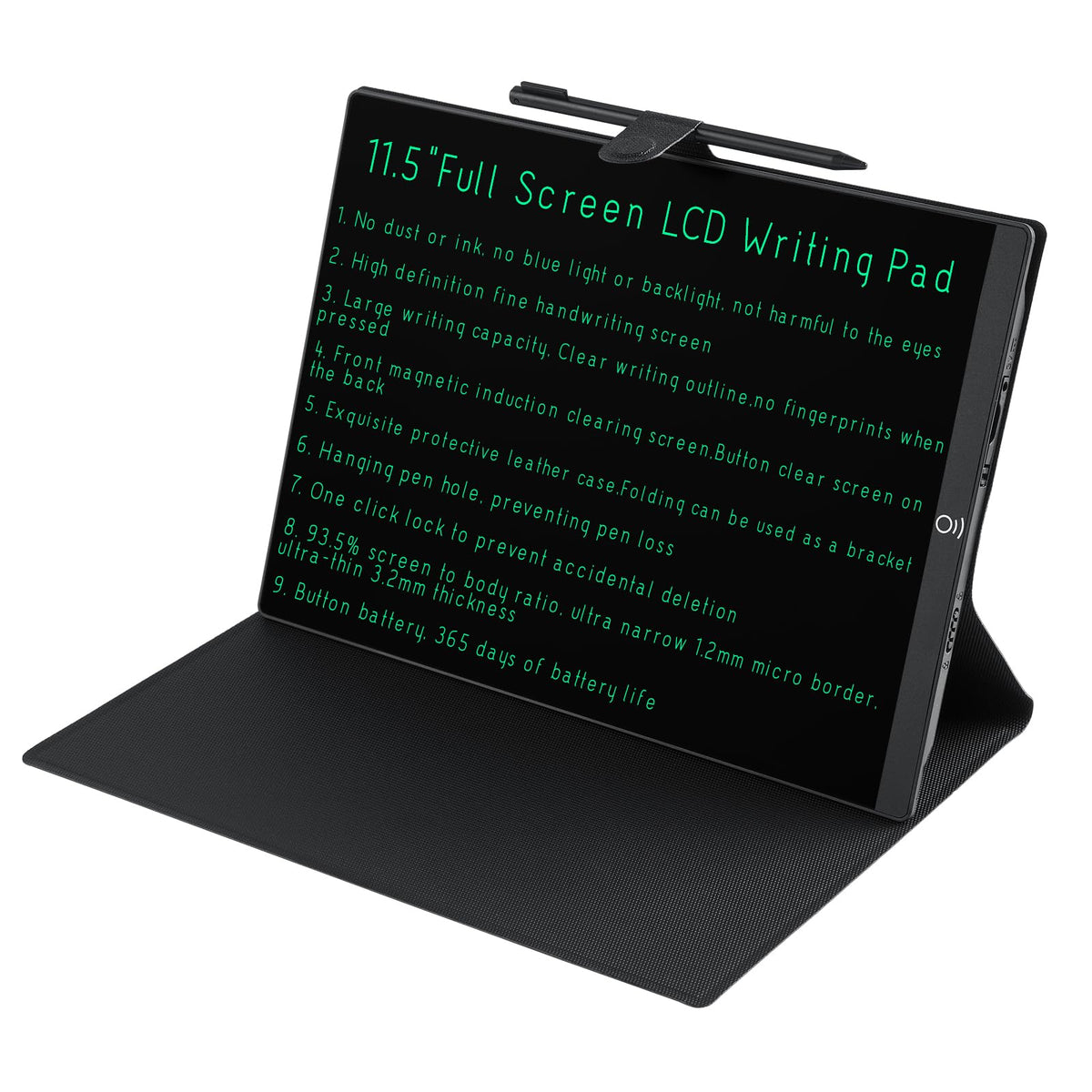 KKYSTAR erase button and stylus end provide quick clearing for rapid brainstorming.