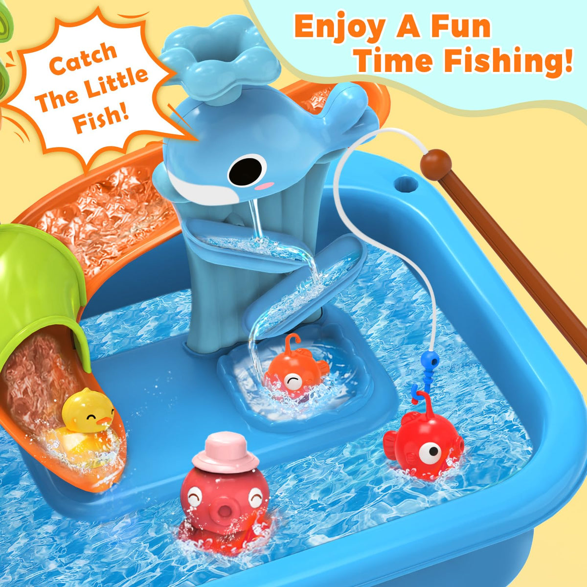 Kleikyerel water table electric tap demonstrates controlled water flow for learning tasks.