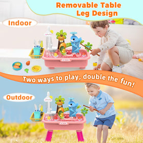 Kleikyerel Water Table pink fishing activity supports social play and learning.