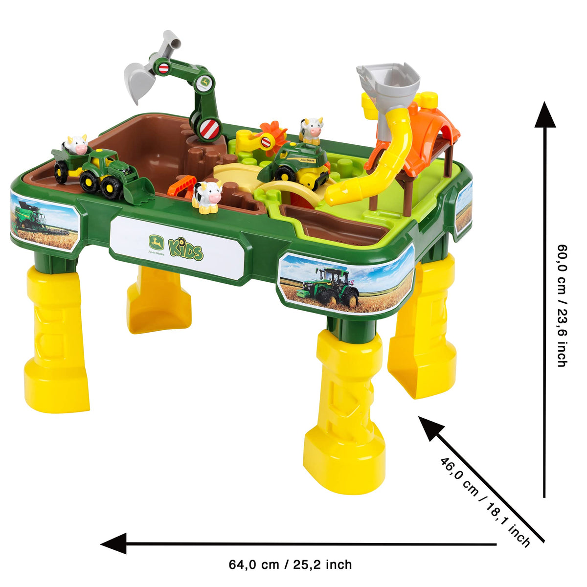 Klein John Deere water basin and bridge for splash-filled adventures