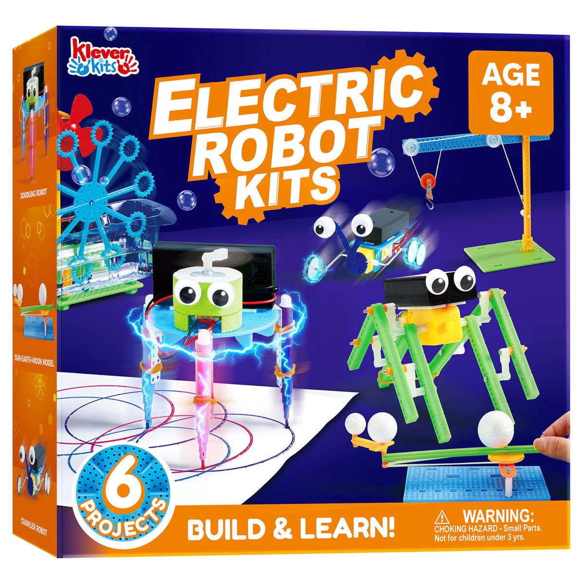 Klever Kits Crawly Octo-Robot for hands-on STEM learning and display-ready project