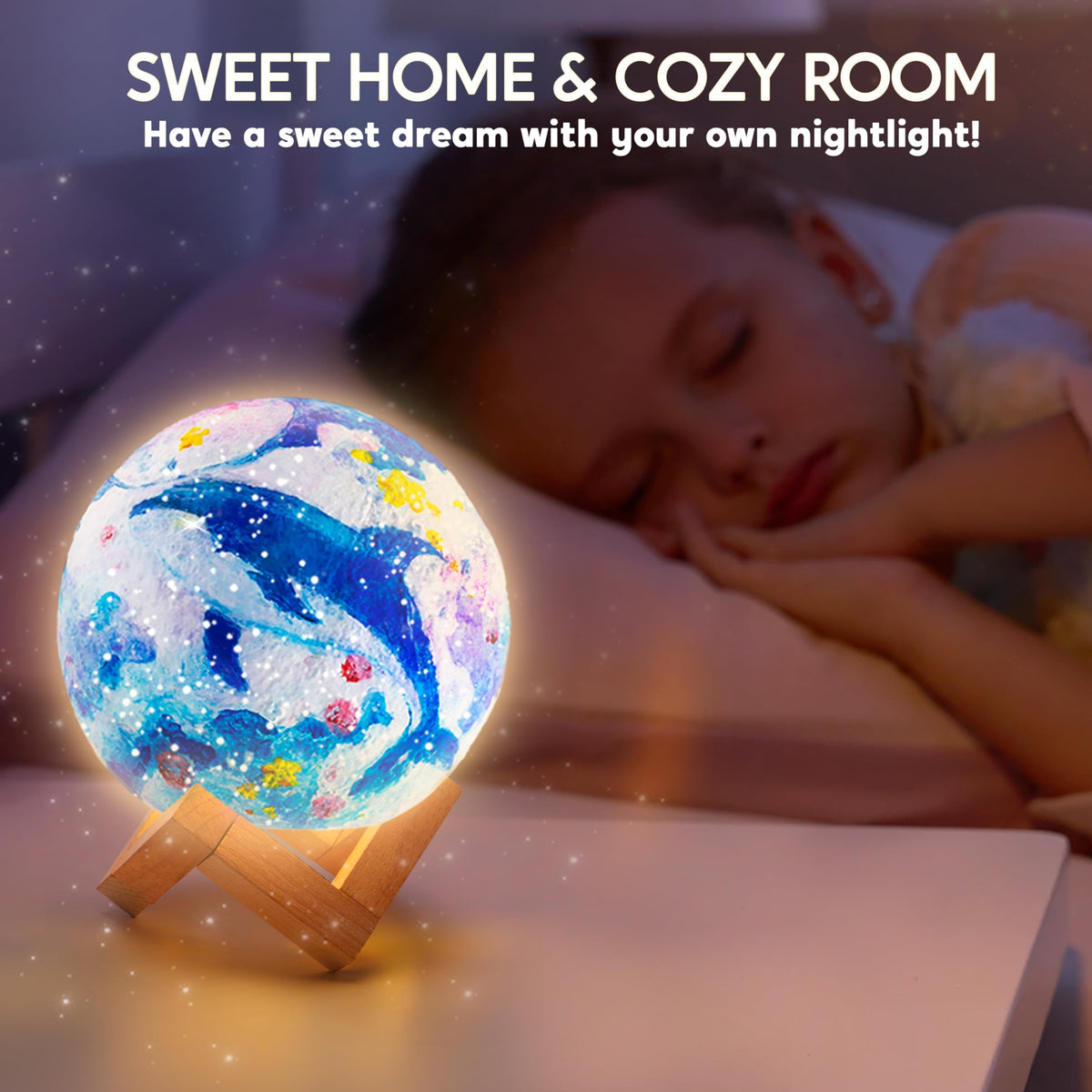 Klever Kits bright acrylic paints enable blending for a personalized moon design.