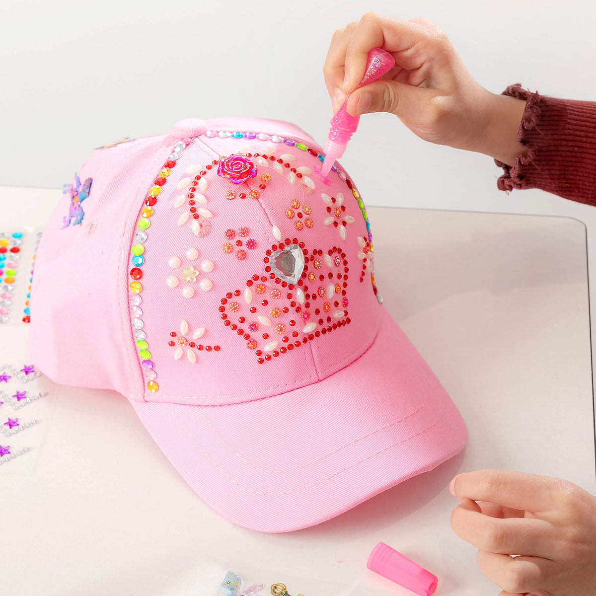 Klever Kits glitter Glue dries to a bright, durable finish