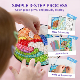 Klever Kits Diamond Art Kids Mermaid Fan suncatcher sparks creativity