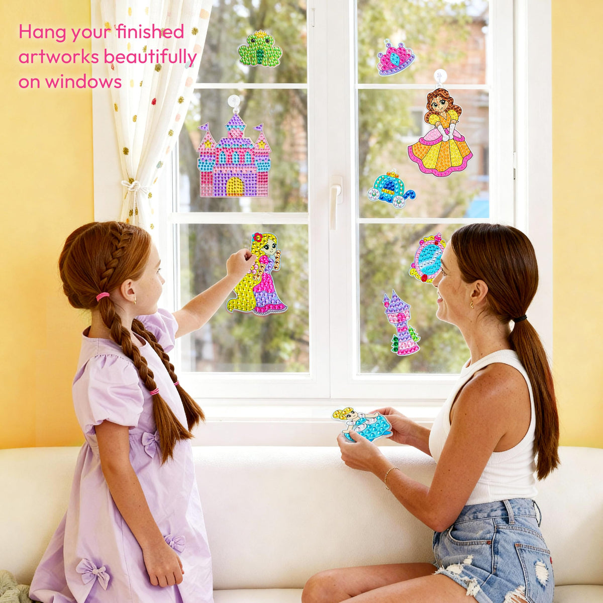 Klever Kits Display-Ready Creations: shareable art to decorate backpacks or rooms.