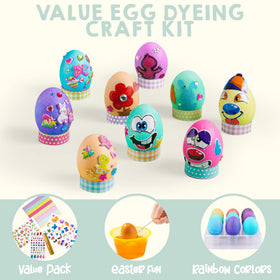 Klever Kits Easter dye cups for quick, mess-minimizing color application.