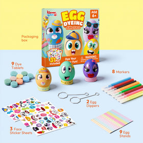 Klever Kits cute egg stands supporting eggs during decorating