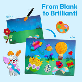 Klever Kits Easter Foil Art Kit wiggly eyes add playful details to foam art.