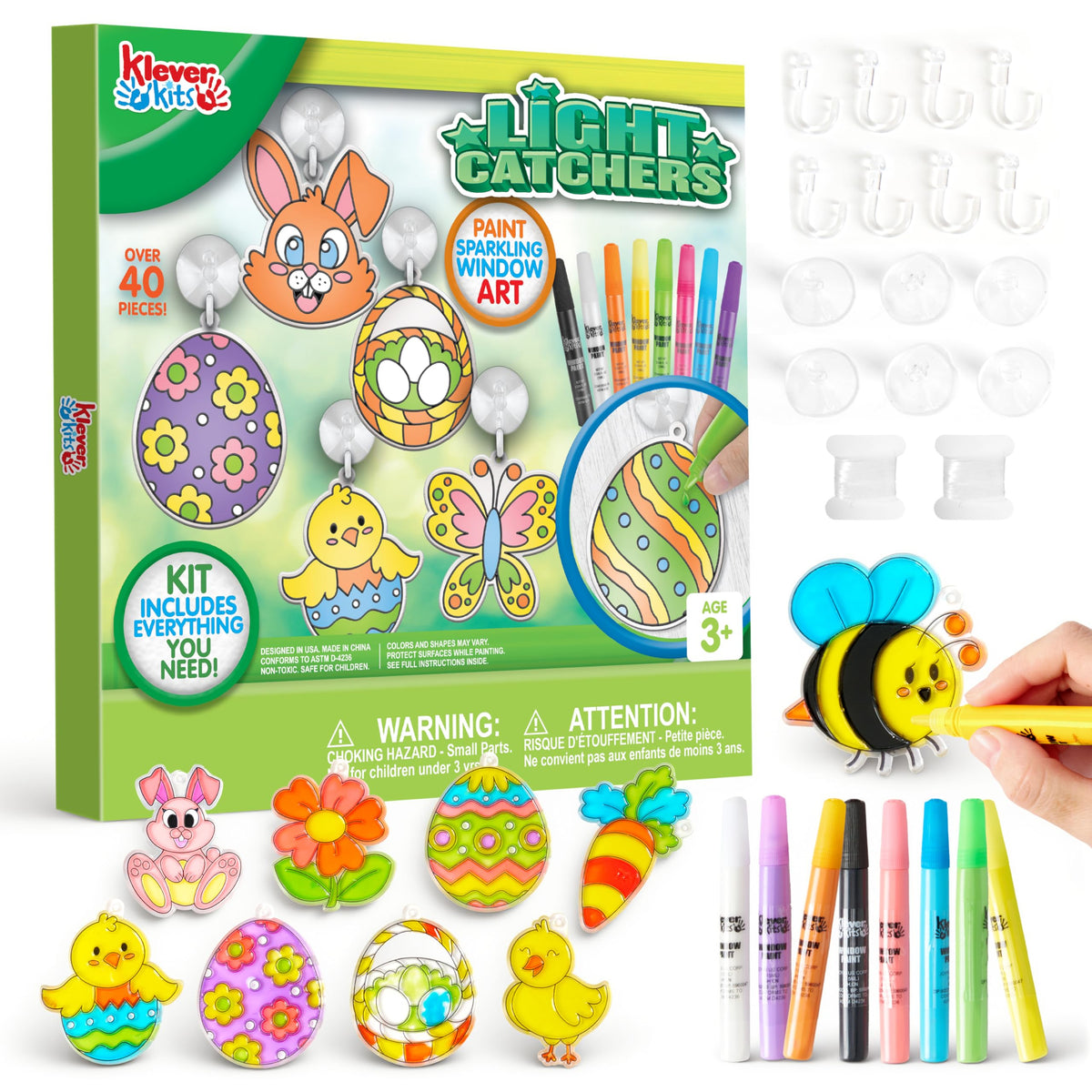 Klever Kits Easter suncatchers brighten sunlit windows with color