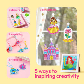 Klever Kits Five Crafts Activity: explore stickers, necklaces, window art and more.