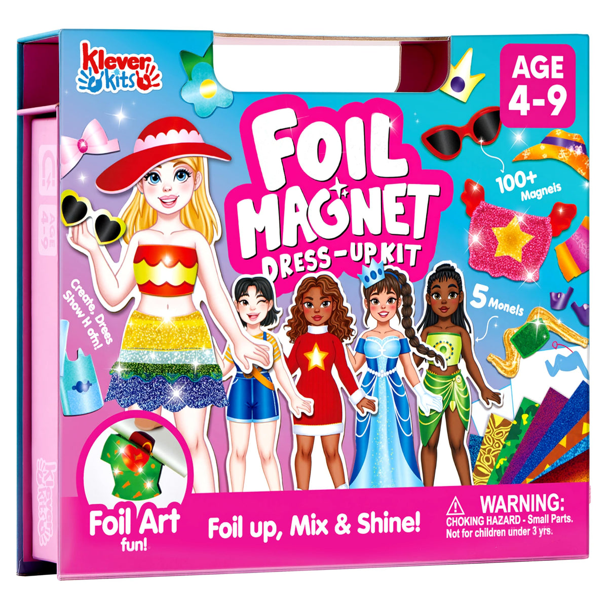 Klever Kits JOVA foil art dress-up kit inspires creative play with shimmering foil