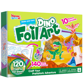 Klever Kits foil art kit animal scenes canvas pages for creative play