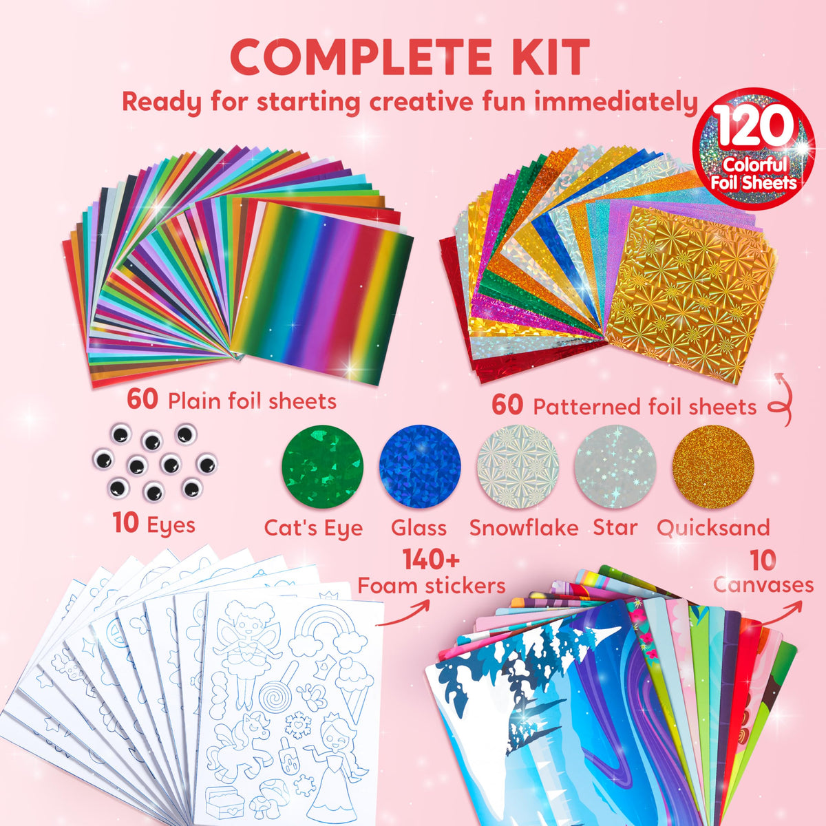 Klever Kits foil sheets pack for vibrant hassle-free crafts