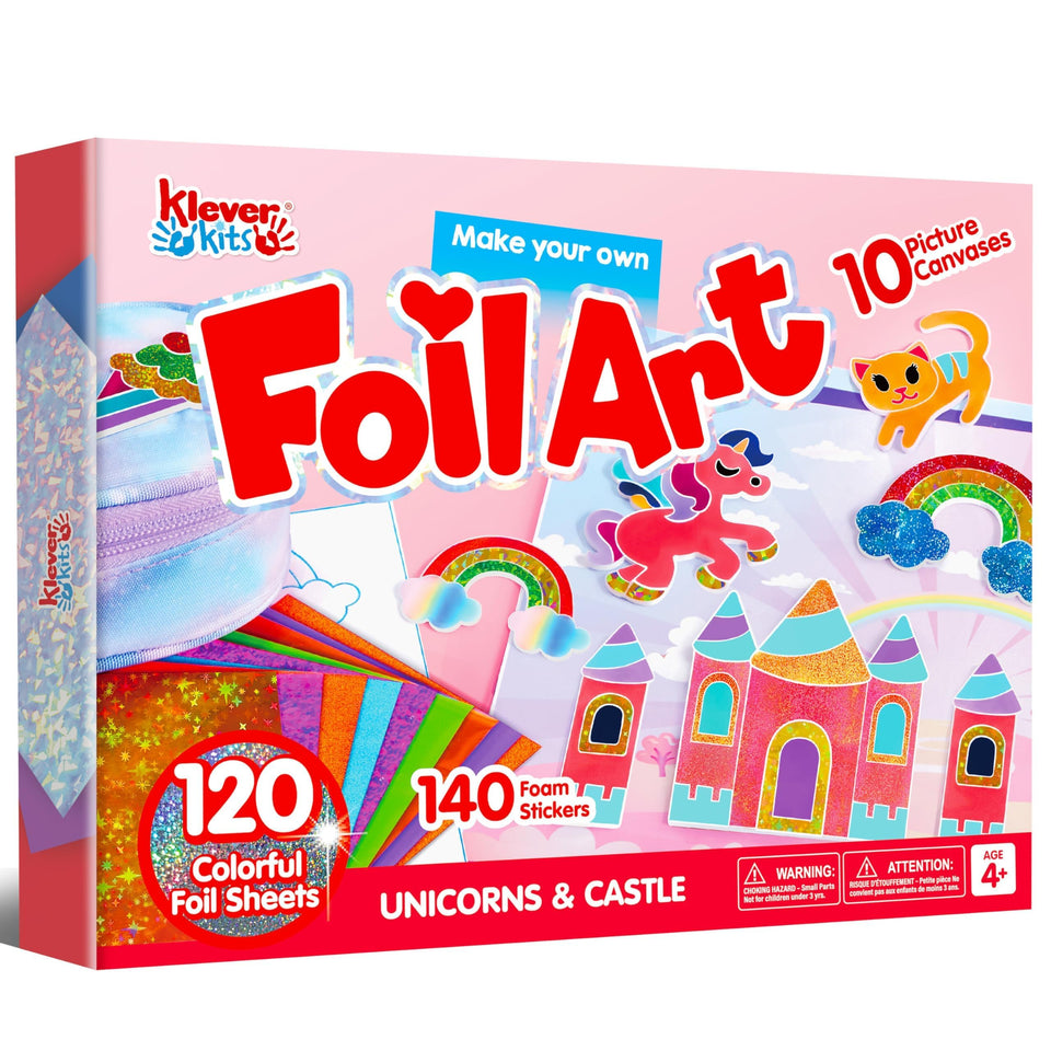 Klever Kits foil art kit princess canvas boosts creativity at home