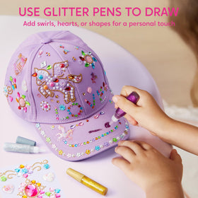Klever Kits Gem Hat Kit: adhesive gems sheets enable quick, mess-free embellishment.