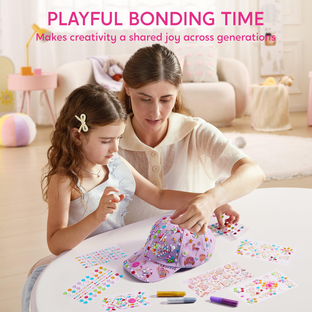 Klever Kits Gem Hat Kit: ideal indoor activity for bonding with family or friends.