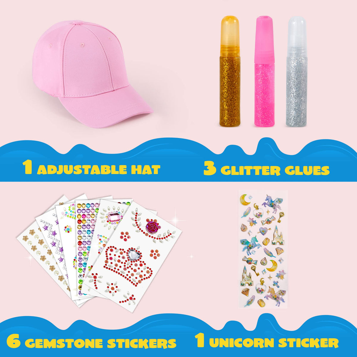 Klever Kits glitter glues add color and sparkle as they dry