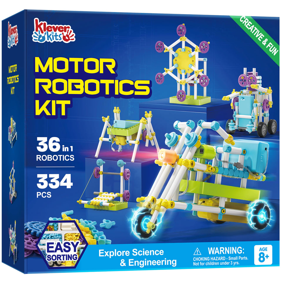 Klever Kits JOVA 36-in-1 robot builds promote hands-on STEM exploration.
