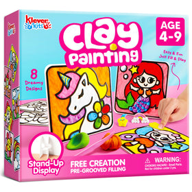 Klever Kits JOVA air-dry clay boards guide neat designs for kids.