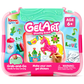 Klever Kits JOVA gel art drawing board close-up, ideal for step-by-step learning and creative play.