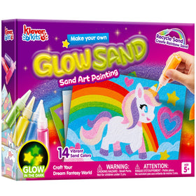 Klever Kits JOVA glow sand colors for vibrant kid art projects