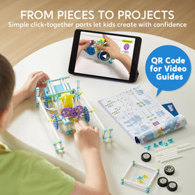 Klever Kits JOVA clear instruction booklet supports independent or guided building.