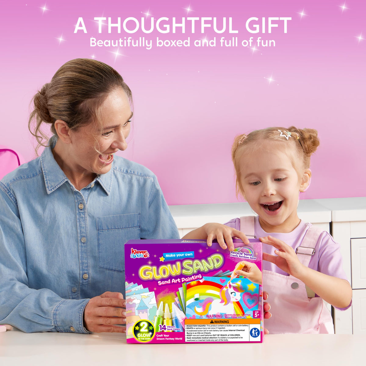 Klever Kits JOVA rainbow sand creation from leftovers