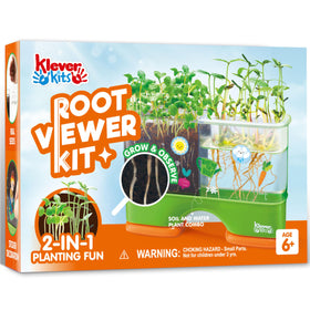 Klever Kits JOVA root viewer window reveals clear root growth for learning