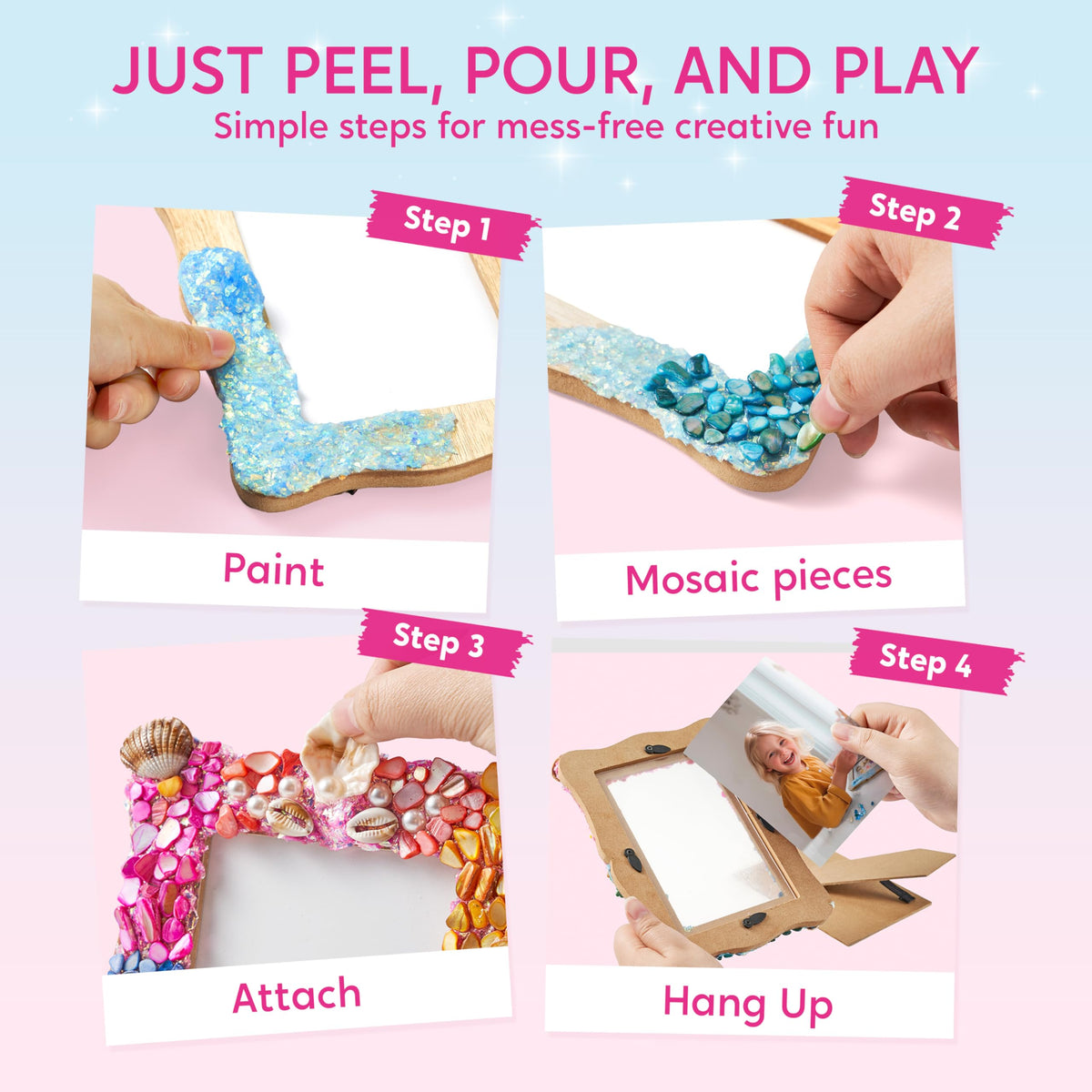 Klever Kits JOVA seashells and pearls add texture and ocean vibe.