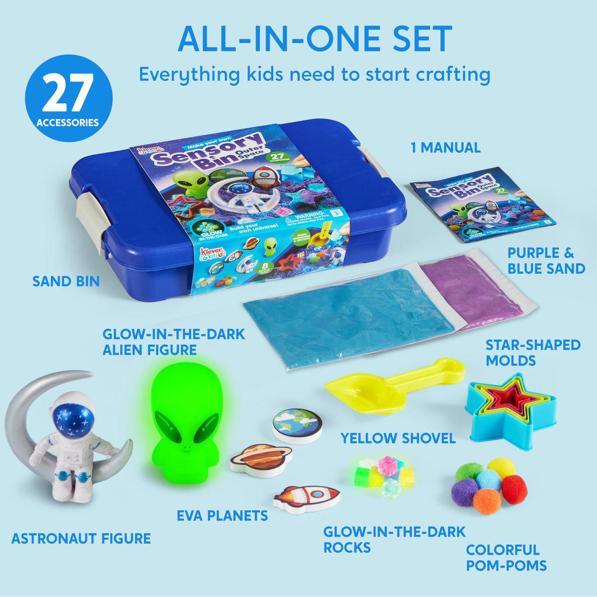 Klever Kits JOVA space rocks provide tactile sensory exploration for toddlers.