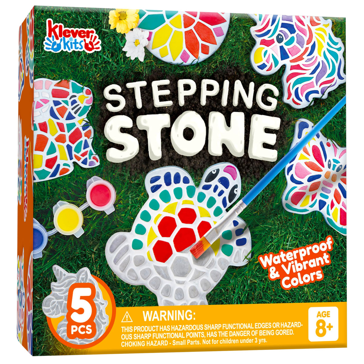 Klever Kits JOVA unicorn paint stepping stone for outdoor garden decor and imaginative play