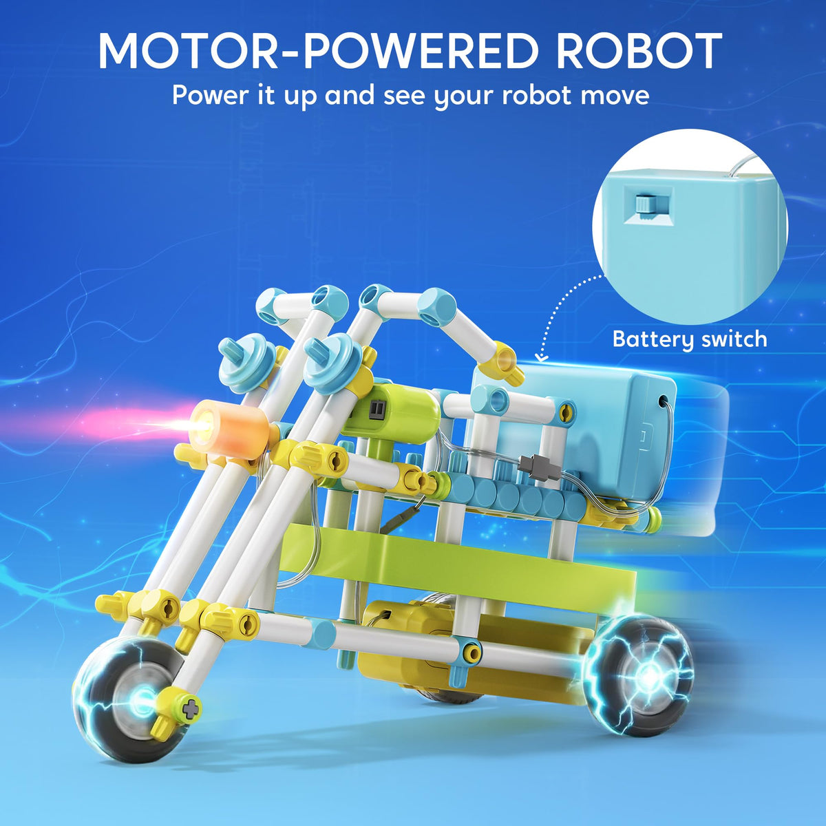 Klever Kits JOVA walking robot model shows movement and hands-on experimentation.