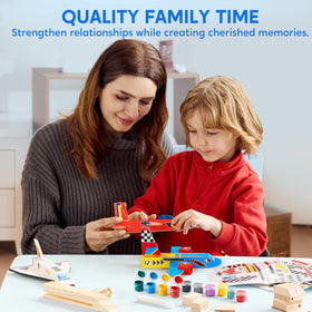 Kids painting with Klever Kits sparks creativity and fine motor practice.