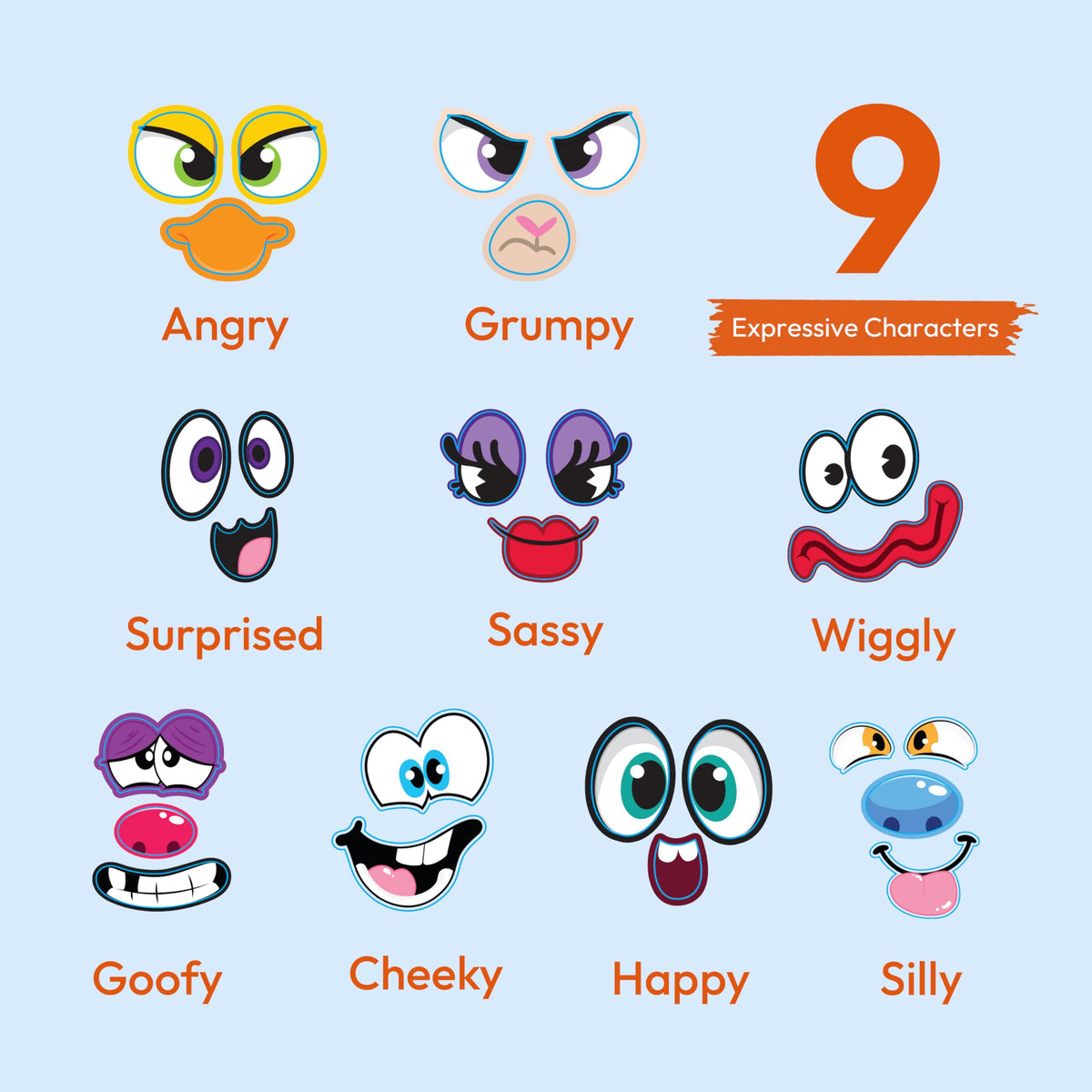 Klever Kits Make-a-Face stickers to create playful egg faces
