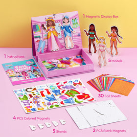 Klever Kits model boards organize the outfits for display and play