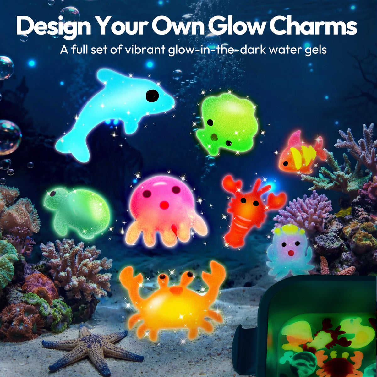 Klever Kits sparkling gels add twinkle to underwater scenes and crafts