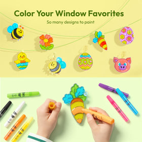 Klever Kits suction cup hooks securely attach suncatchers to glass
