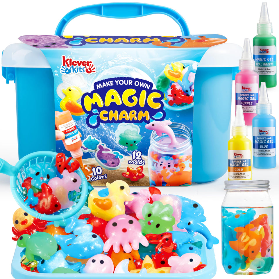 Klever Kits Water Gel Kit preserving bottle with colorful gel display for keepsakes.