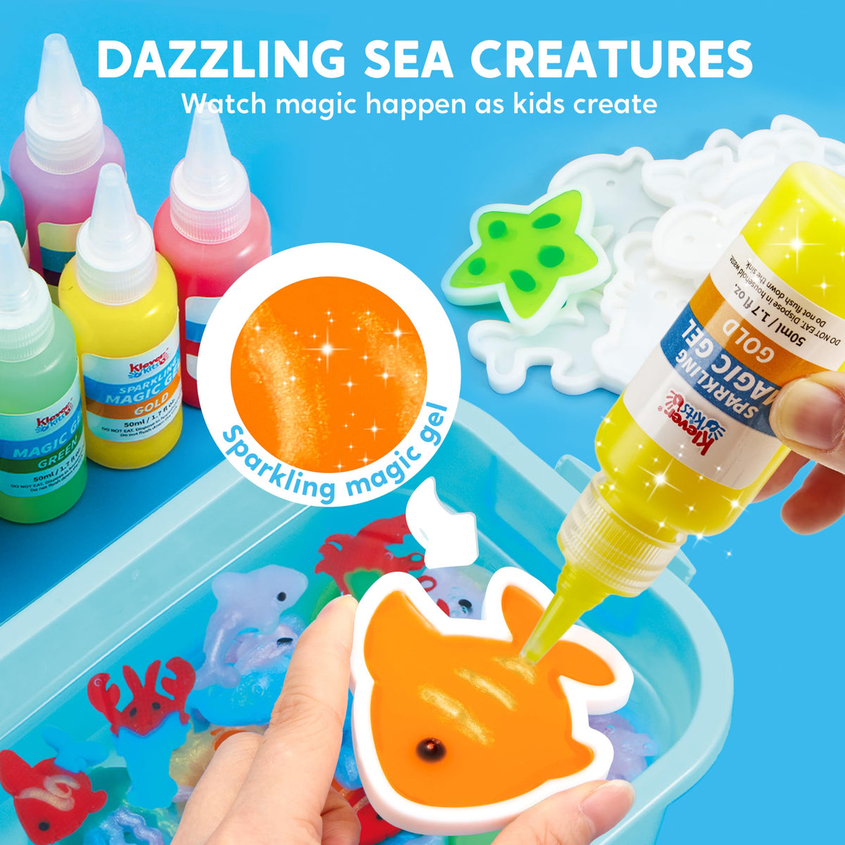Klever Kits sea creature molds for imaginative aquatic figures from gel.