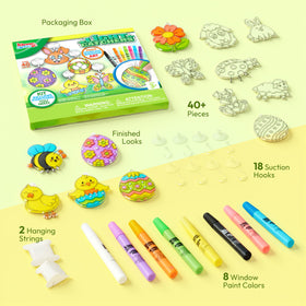 Klever Kits window paints provide eight colors for creative designs